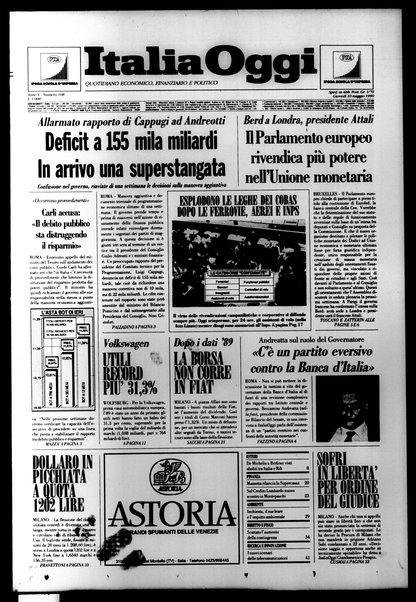 Italia oggi : quotidiano di economia finanza e politica